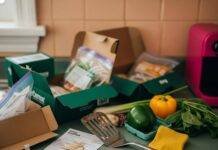 Top Meal Kit Delivery Services of 2025 Ranked by Real Users Chaotic Kitchen Counter: Unpacked Meal Kits, Spatula, and a Yellow Sock