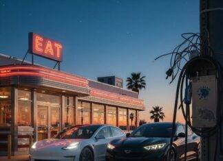 Tesla Model 3 vs Mustang Mach-E: Which Electric Vehicle Wins? Tesla Model 3 vs. Mustang Mach-E: EV Face-Off at a Texas Diner