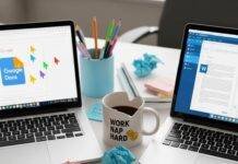 Google Workspace vs Microsoft 365: Which Office Suite Wins in 2025? Chaotic Desk Vibe: High-Res Stock Photo of a Seattle Workspace