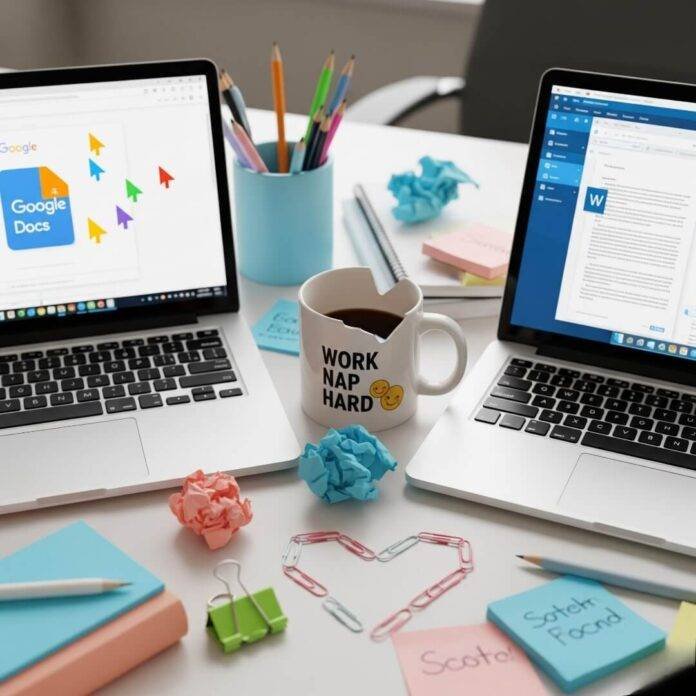 Chaotic Desk Vibe: High-Res Stock Photo of a Seattle Workspace