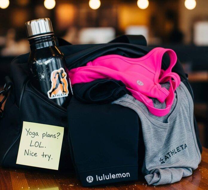 Gym Bag Chaos: Lululemon vs Athleta, Coffee Spills, and Failed Yoga Plans Gym Bag Chaos: Lululemon vs Athleta, Coffee Spills, and Failed Yoga Plans