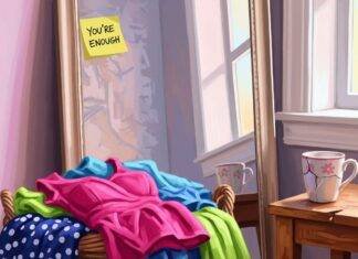 Best Plus-Size Clothing Brands That Celebrate All Bodies A Digital Painting Celebrating Plus-Size Fashion and Body Positivity in a Queens Apartment