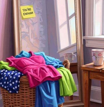 Best Plus-Size Clothing Brands That Celebrate All Bodies A Digital Painting Celebrating Plus-Size Fashion and Body Positivity in a Queens Apartment