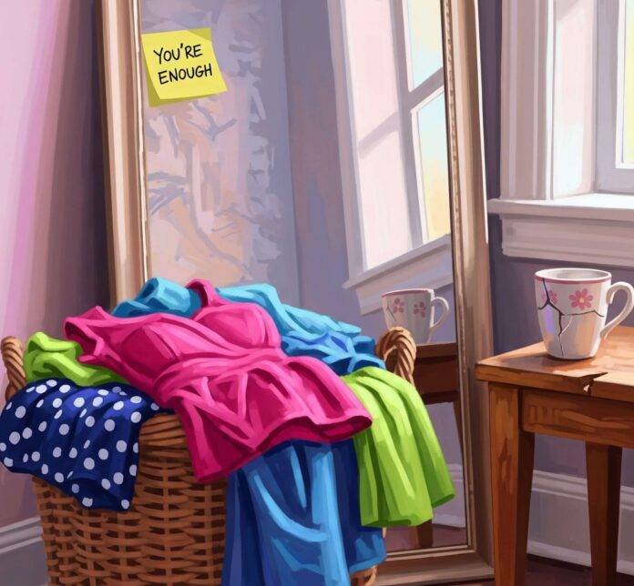 A Digital Painting Celebrating Plus-Size Fashion and Body Positivity in a Queens Apartment