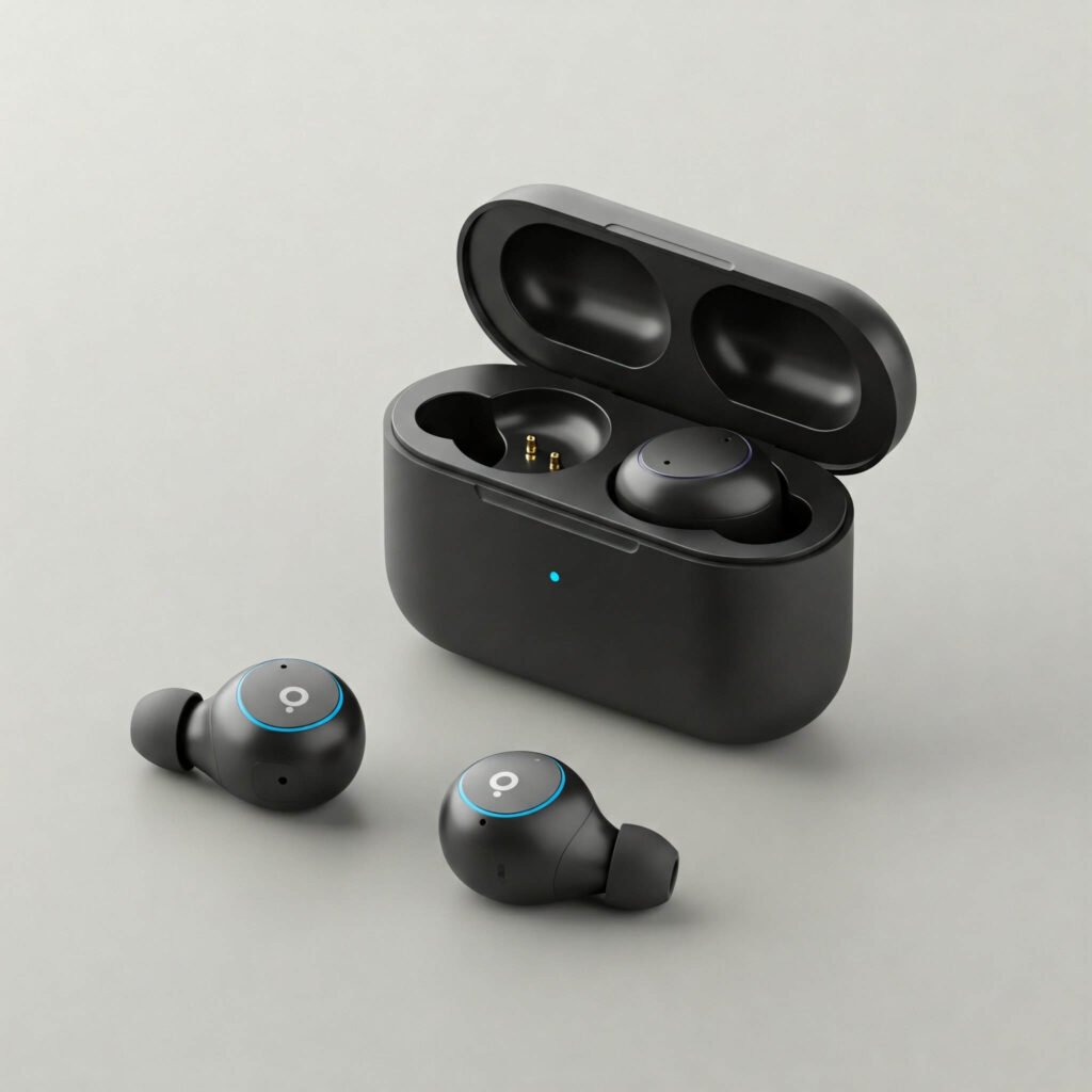 Wireless Earbuds and Charging Case