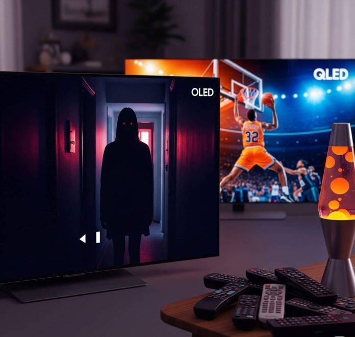 My OLED vs QLED Saga: A Horror Flick, a Sports Game, and Too Many Remotes