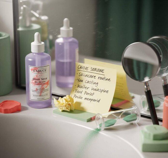 Fight for Younger Skin: My Messy Boston Bathroom Counter