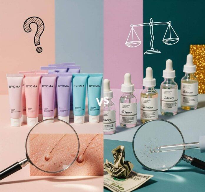 Budget Skincare Showdown: Byoma vs. The Ordinary