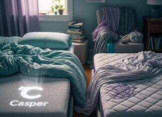 Casper vs Purple Mattress: Which One Gives the Best Sleep? Casper vs. Purple Mattress: A Messy Bedroom Showdown