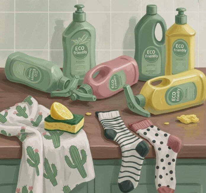 Mismatched Socks and Messy Kitchen Counter: A Cautiously Optimistic Scene