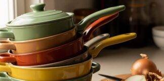 Best Non-Toxic Cookware Brands for Healthier Cooking in 2025 Chaotic Kitchen Counter: A High-Resolution Photo of Pans, Onions, and a Rubber Duck
