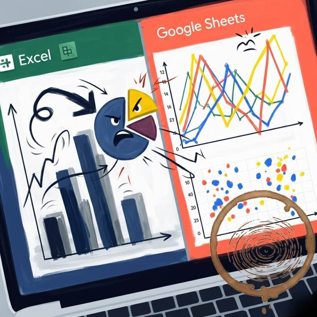 Excel vs. Google Sheets: A Digital Painting of Data Fights