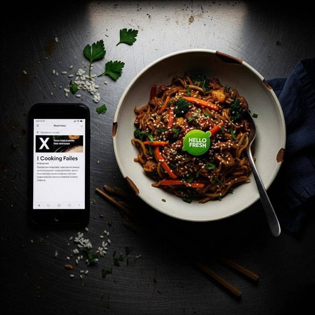HelloFresh Stir-fry Fail in a Chipped Bowl with Poor Lighting