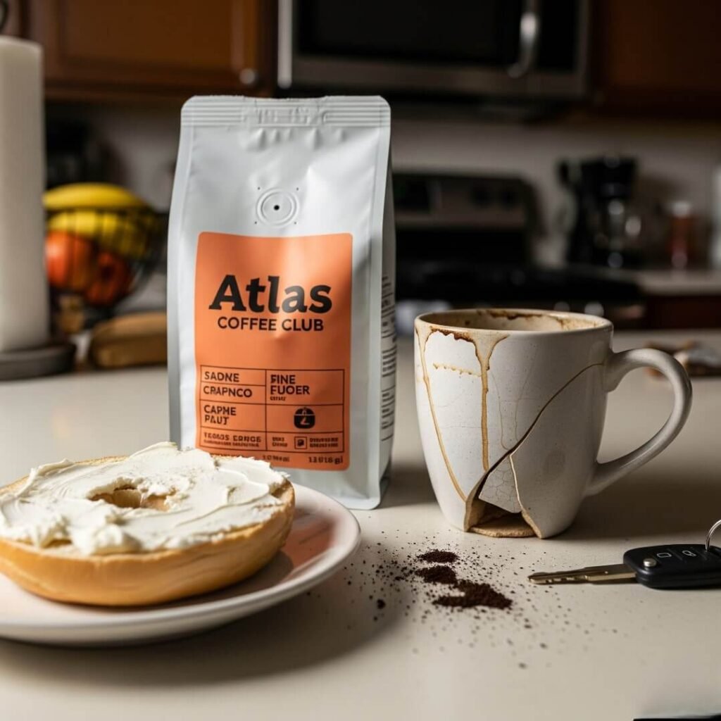 Atlas Coffee Club Morning: A Rushed Bagel & Global Coffee Vibe