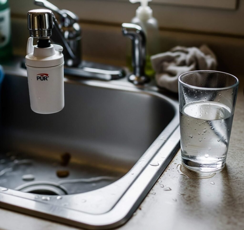 Grit & Grime: A Candid Snapshot of a Kitchen Sink with a PUR Filter