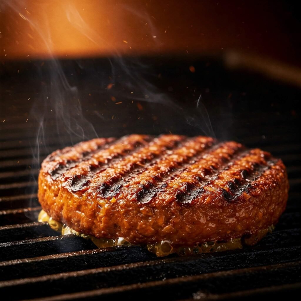 Sizzling Plant-Based Burger Patty