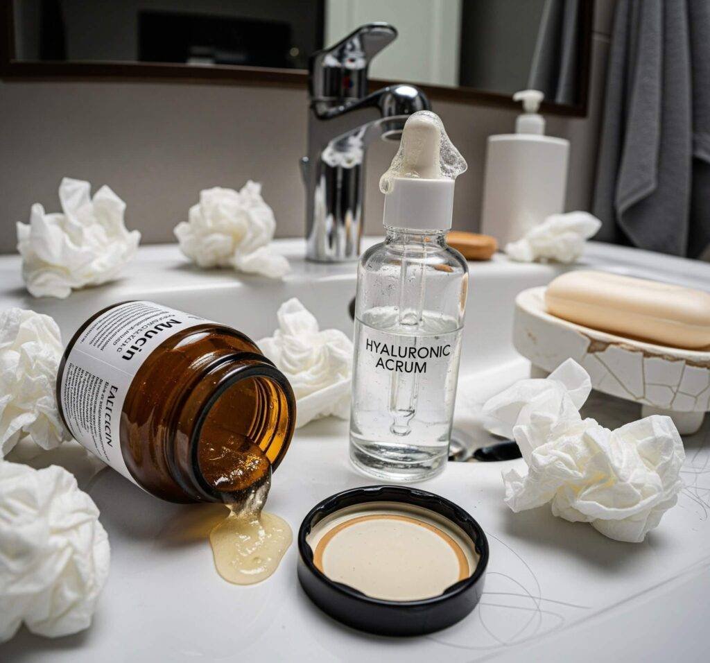 Skincare Sink War: The Chaos of Snail Mucin and Hyaluronic Acid