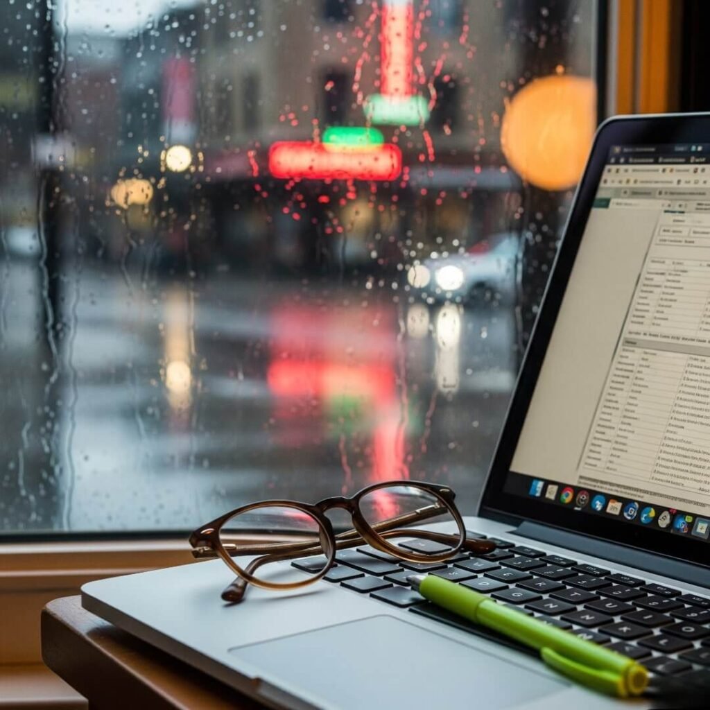 Stylish Zoom Calls: Felix Gray Glasses on a Laptop