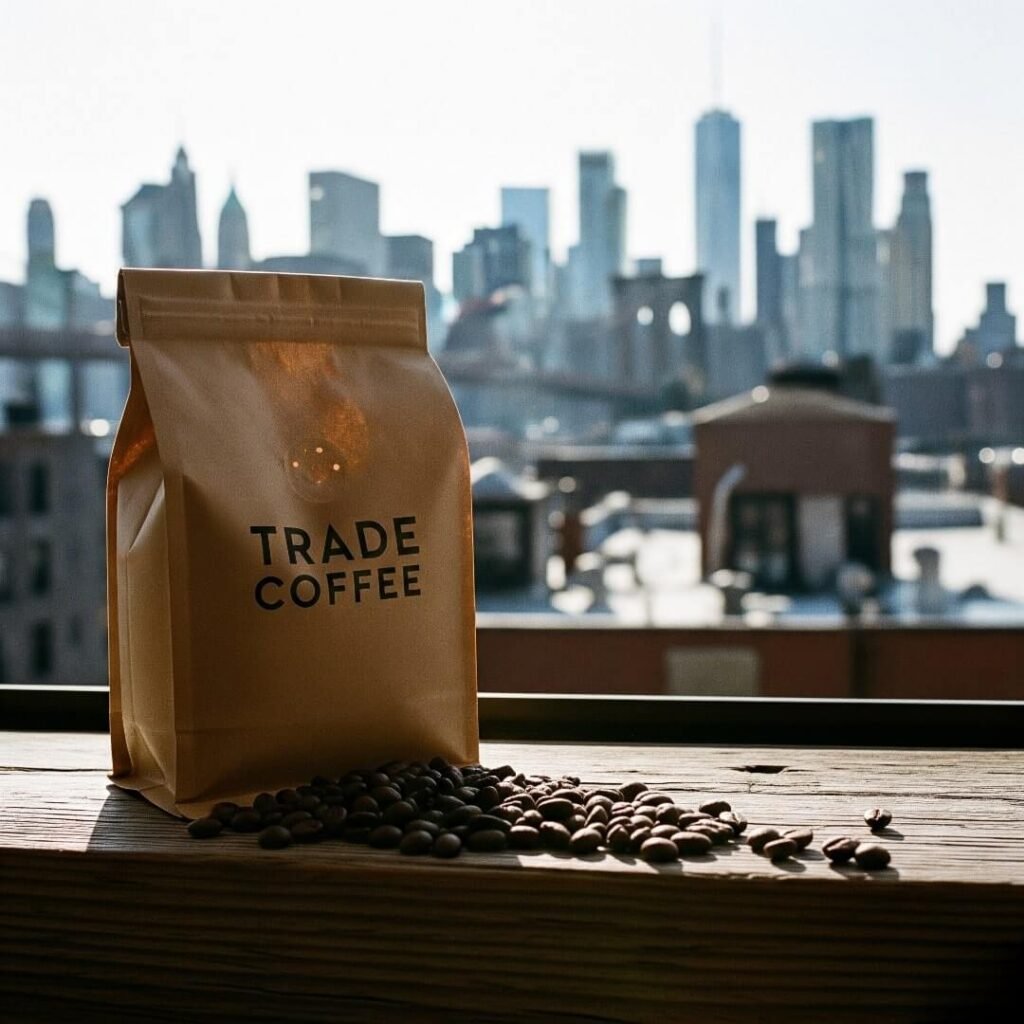 Trade Coffee on a Brooklyn Windowsill: A Grainy Pic with Spilled Beans