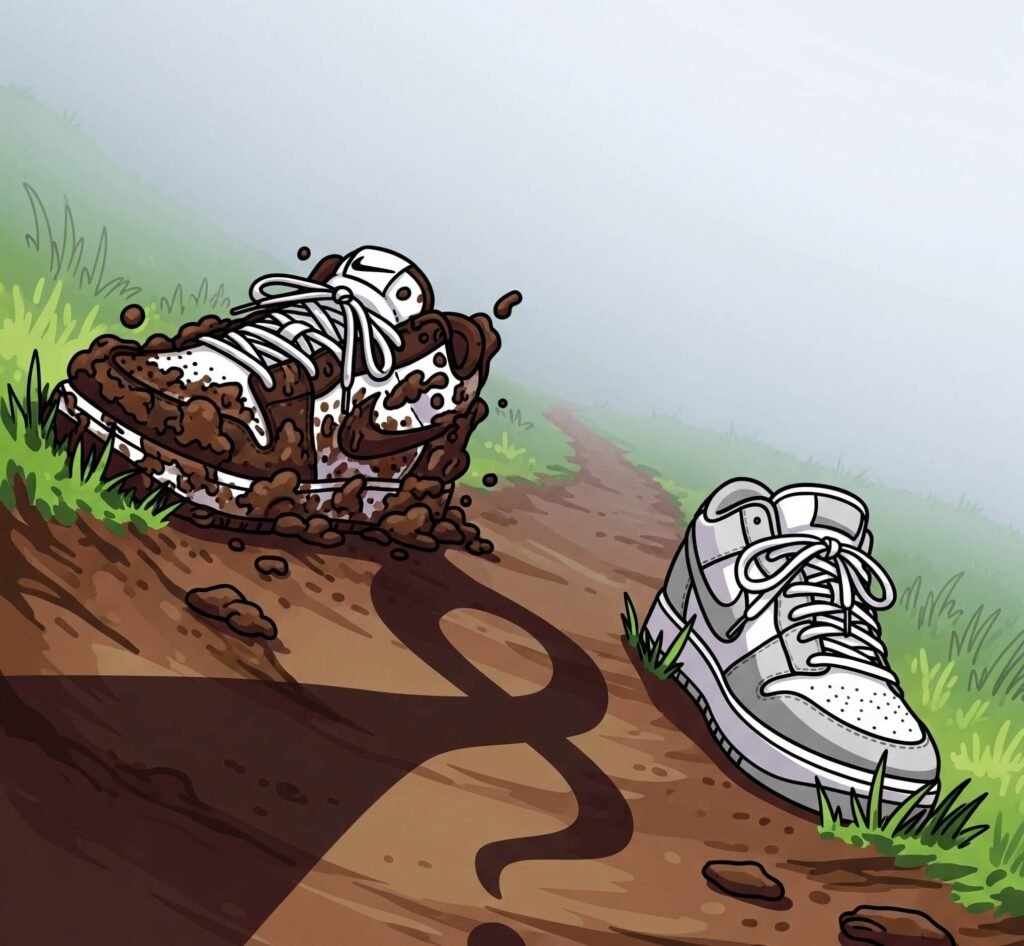 Muddy Showdown: Nike Air Max vs. Adidas Ultraboost