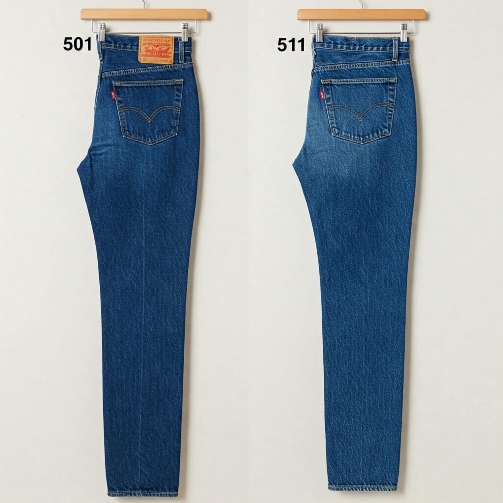 Levi's 501 vs. 511 Leg Opening Comparison