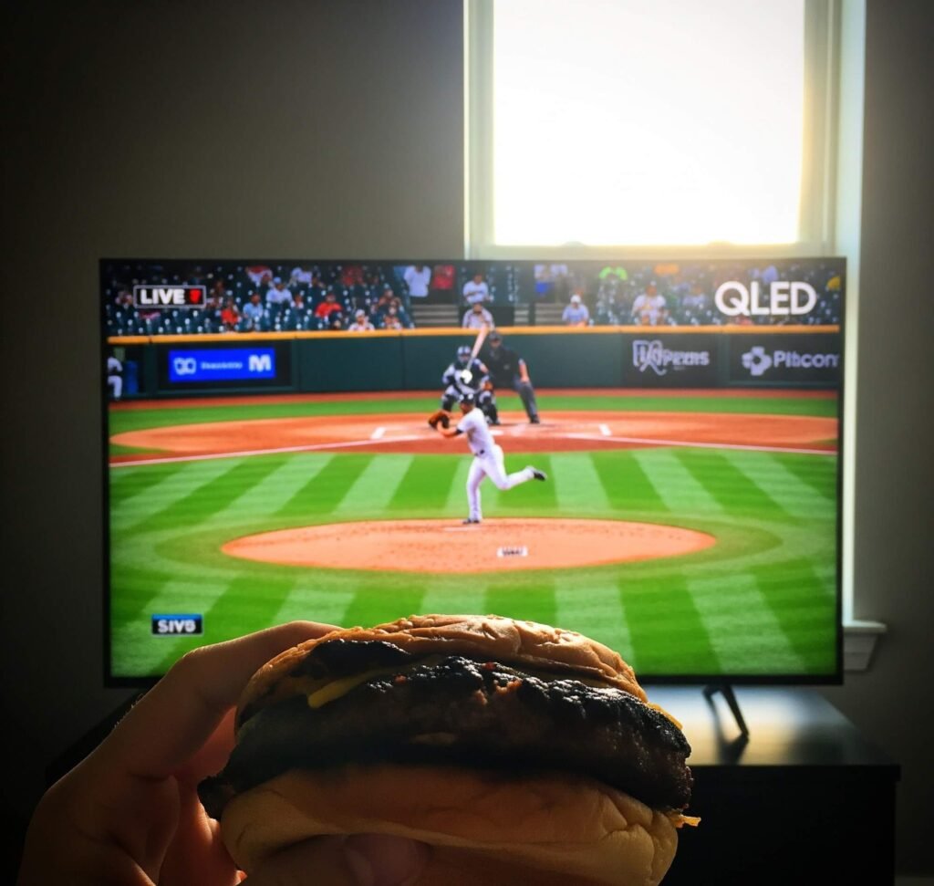 QLED to the Rescue: Watching a Baseball Game with a Burnt Burger