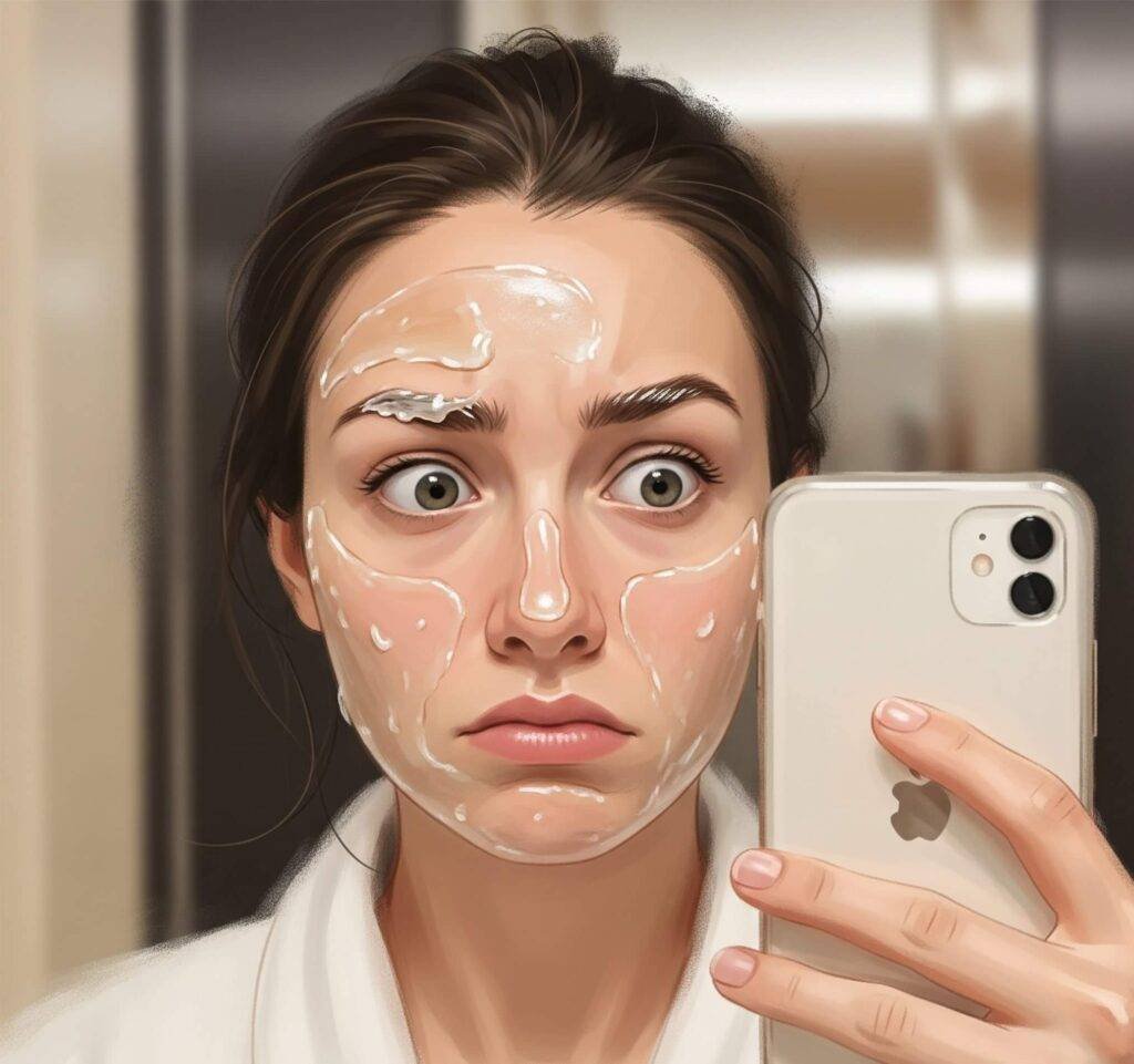 Oops! Snail Mucin Fail: A Confused Selfie