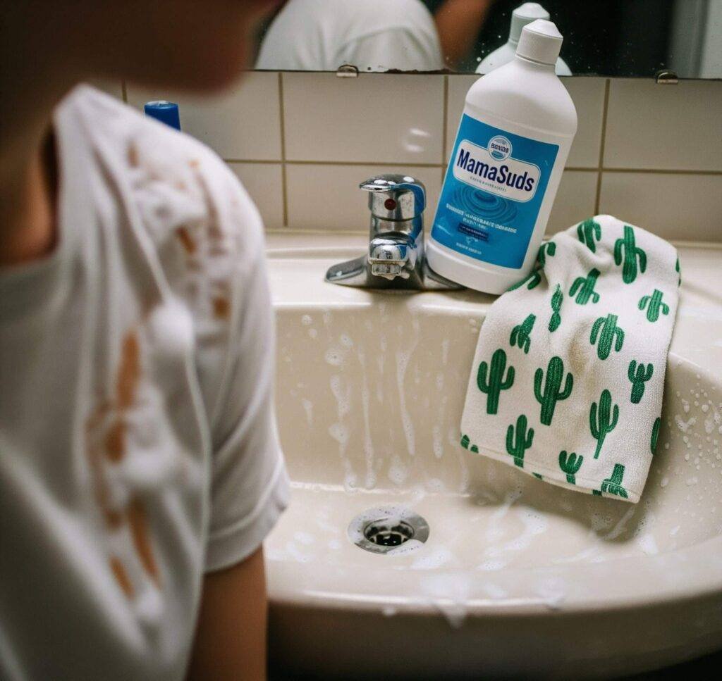 Raw and Real Cleaning Vibe: A Bathroom Sink Mid-Clean