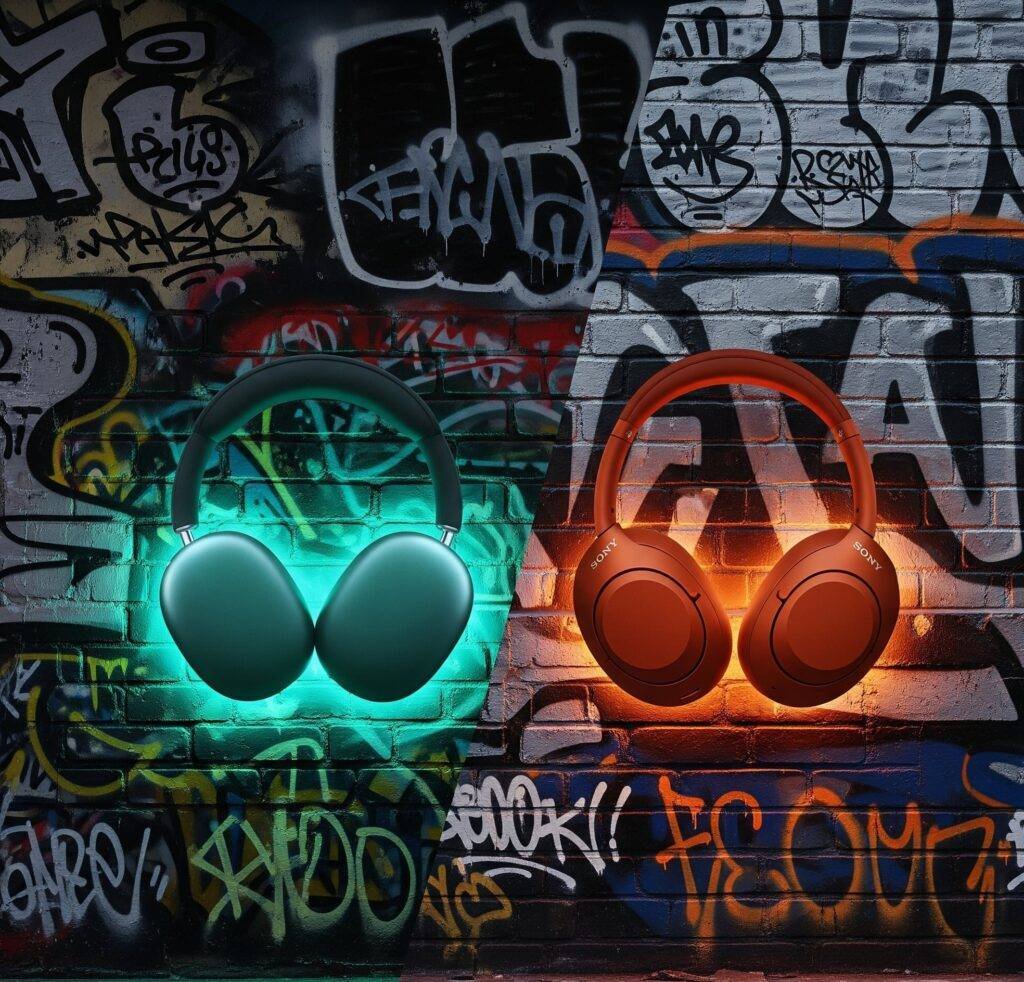 AirPods Max vs Sony WH-1000XM5: Street Art Battle on a Brooklyn Wall