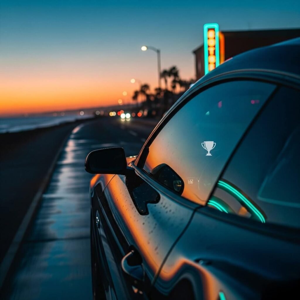 San Diego Mustang: A Coastal Drive at Dusk