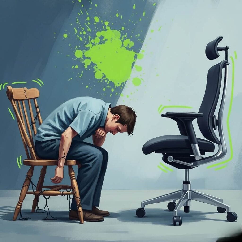 Old vs. New: A Humorous Take on Ergonomic Chairs