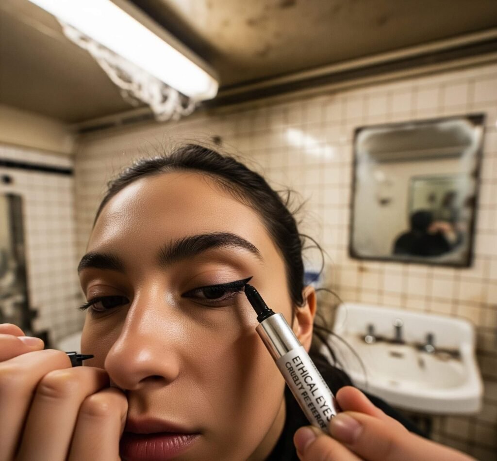 Winging It: Applying Cruelty-Free Eyeliner on the F Train