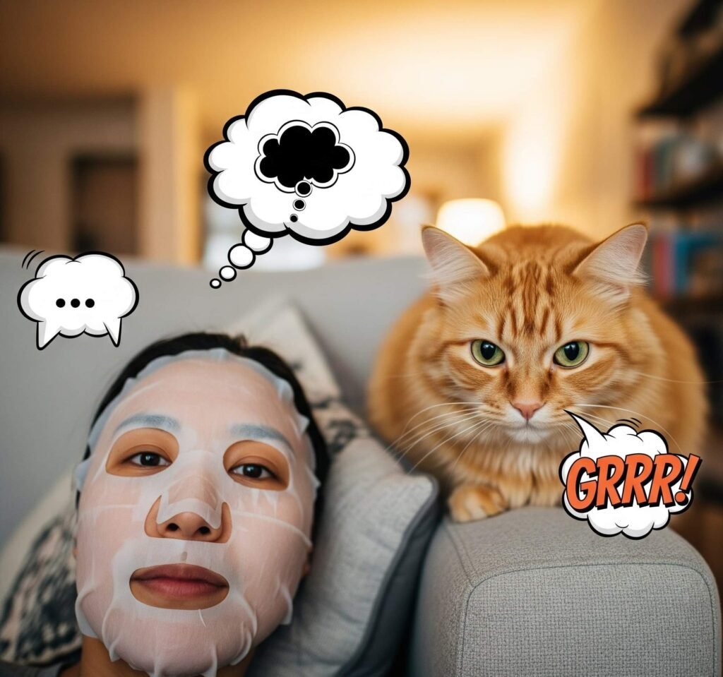 K-Beauty and My Cat: A Judgmental Selfie