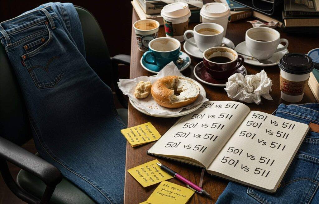Levi's 501 vs 511: The Chaotic Desk Comparison